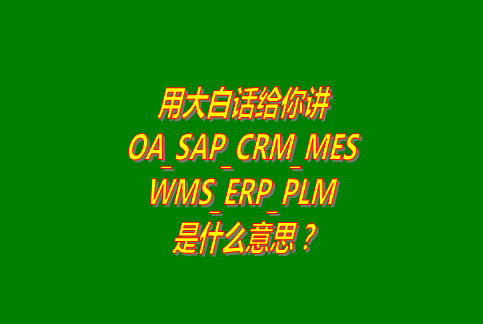 用大白話講_OA_SAP_CRM_MES_WMS_ERP_PLM 系統軟件是什么意思啊