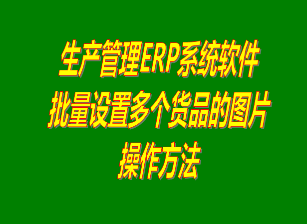 ERP系統中一次性批量設置多個已經建好的貨品的圖片